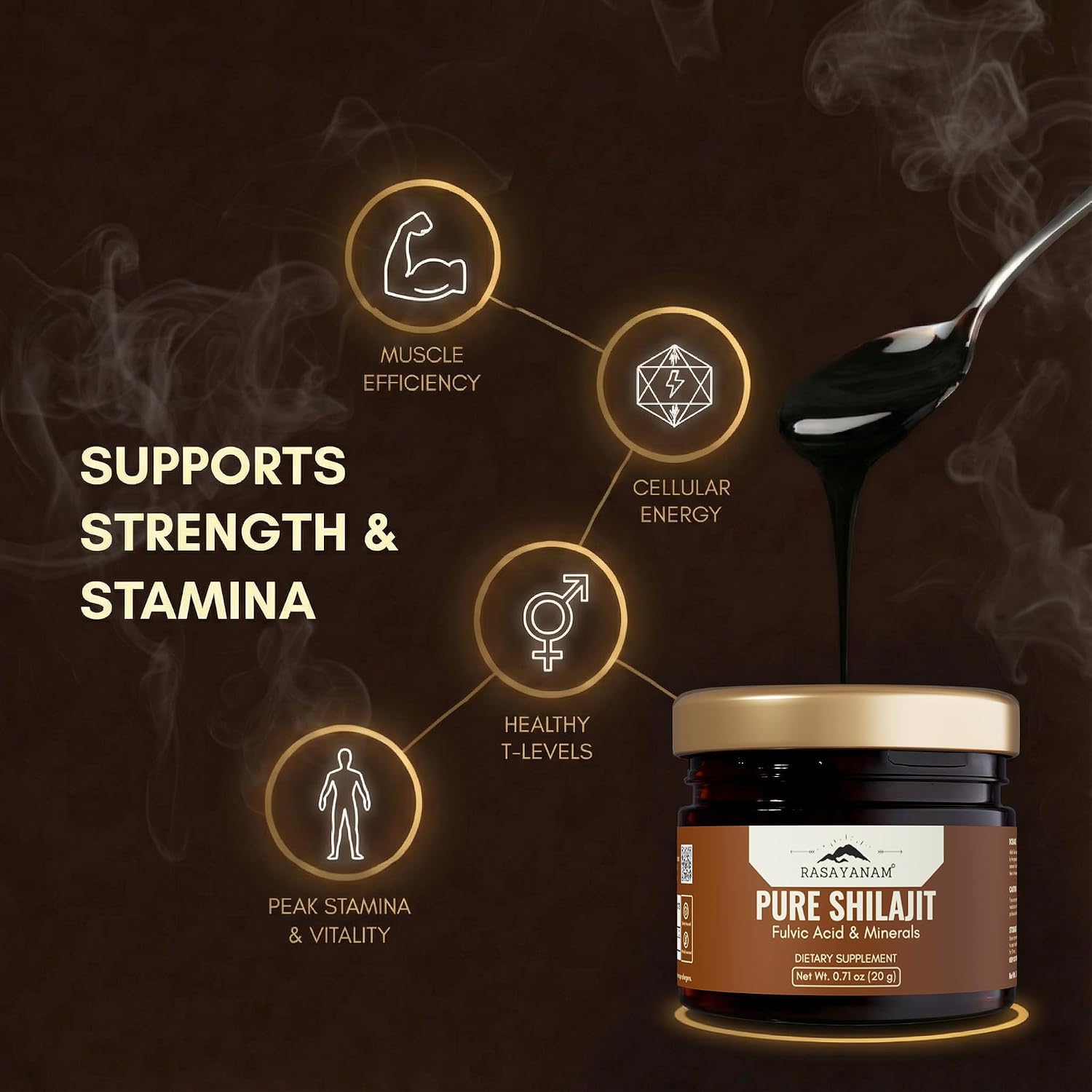 Rasayanam Pure Original Himalayan Shilajit Resin – 20g - görsel 3