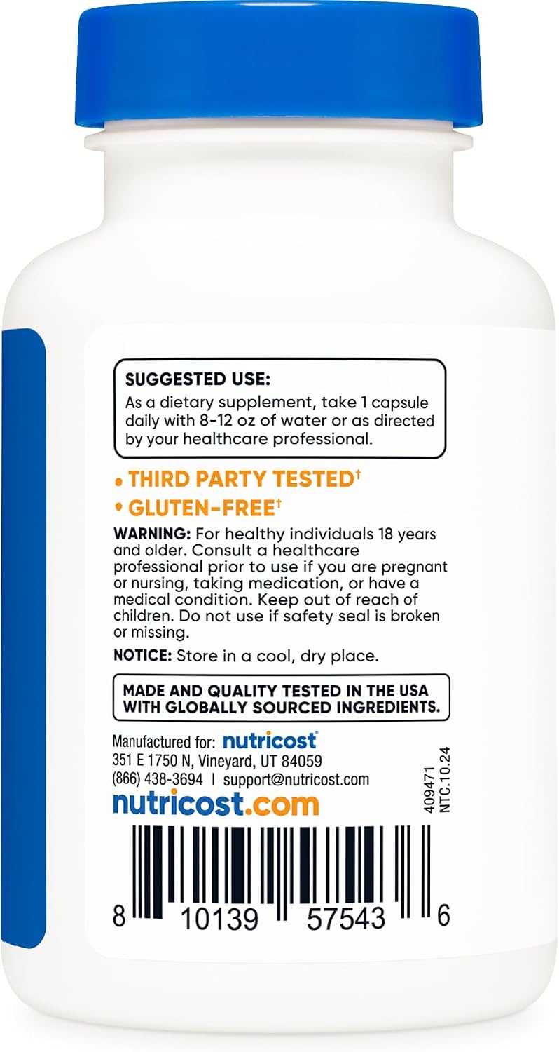 Nutricost R-5-P (Riboflavin-5-Phosphate) (Vitamin B2) 50 mg, 120 Vegan Capsules - görsel 4