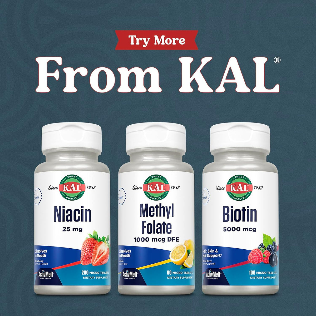KAL Methyl Folate 1000 µg - Active 5-MTHF Supplement, Vegetarian Micro Tablets, Natural Lemon - 60 Count - görsel 6