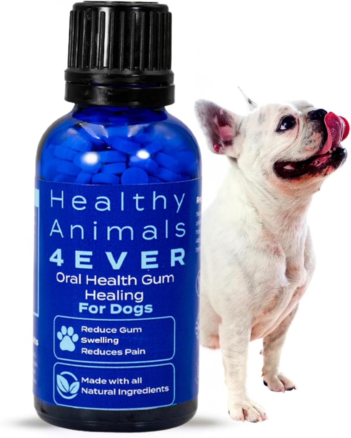 HA4E - Dog Oral Health Supplement - Natural, Organic, Non-GMO - 300 Tablets - görsel 1