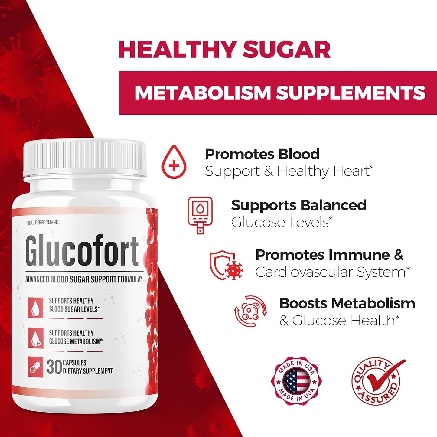 IDEAL PERFORMANCE Glucofort Supplement Support Formula (3 Pack) - görsel 3