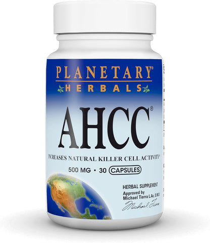 Planetary Herbals AHCC, For Immune System Support 500 mg – 30 Capsules