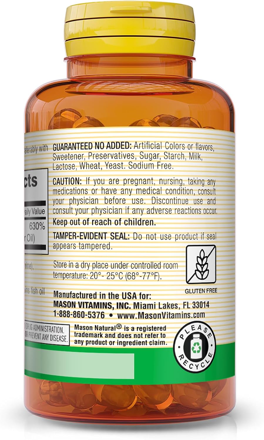 MASON NATURAL Vitamin D3 125 mcg (5000 IU) Softgels, 50 Count (Pack of 3) - görsel 3