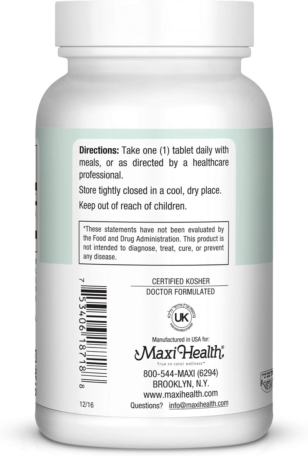 Maxi Health Vitamin D3 1000 IU Supplement, 180 Tablets - görsel 3