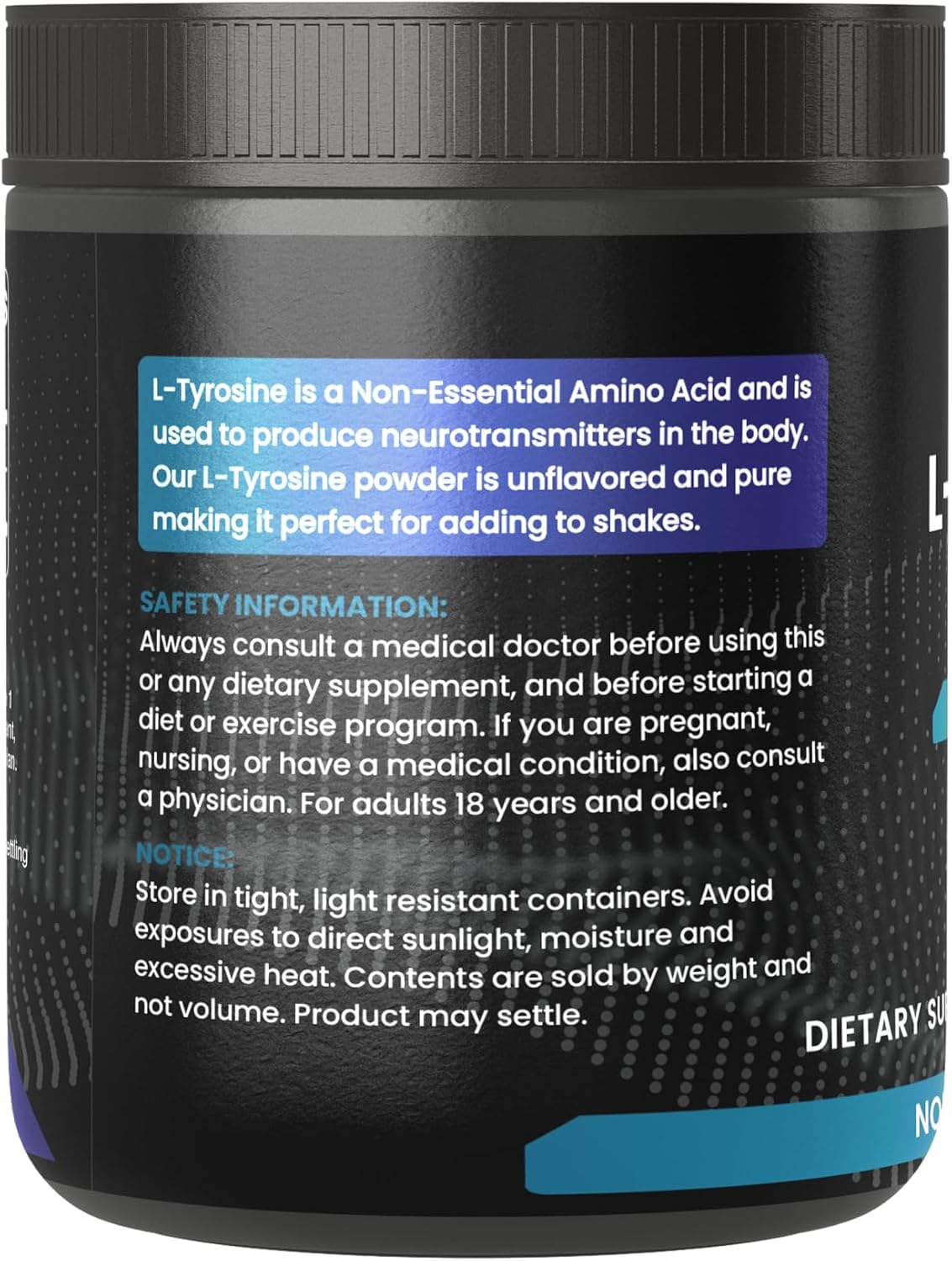 PURE ORIGINAL INGREDIENTS L-Tyrosine Powder, 227 g, Always Pure, No Additives or Fillers - görsel 3