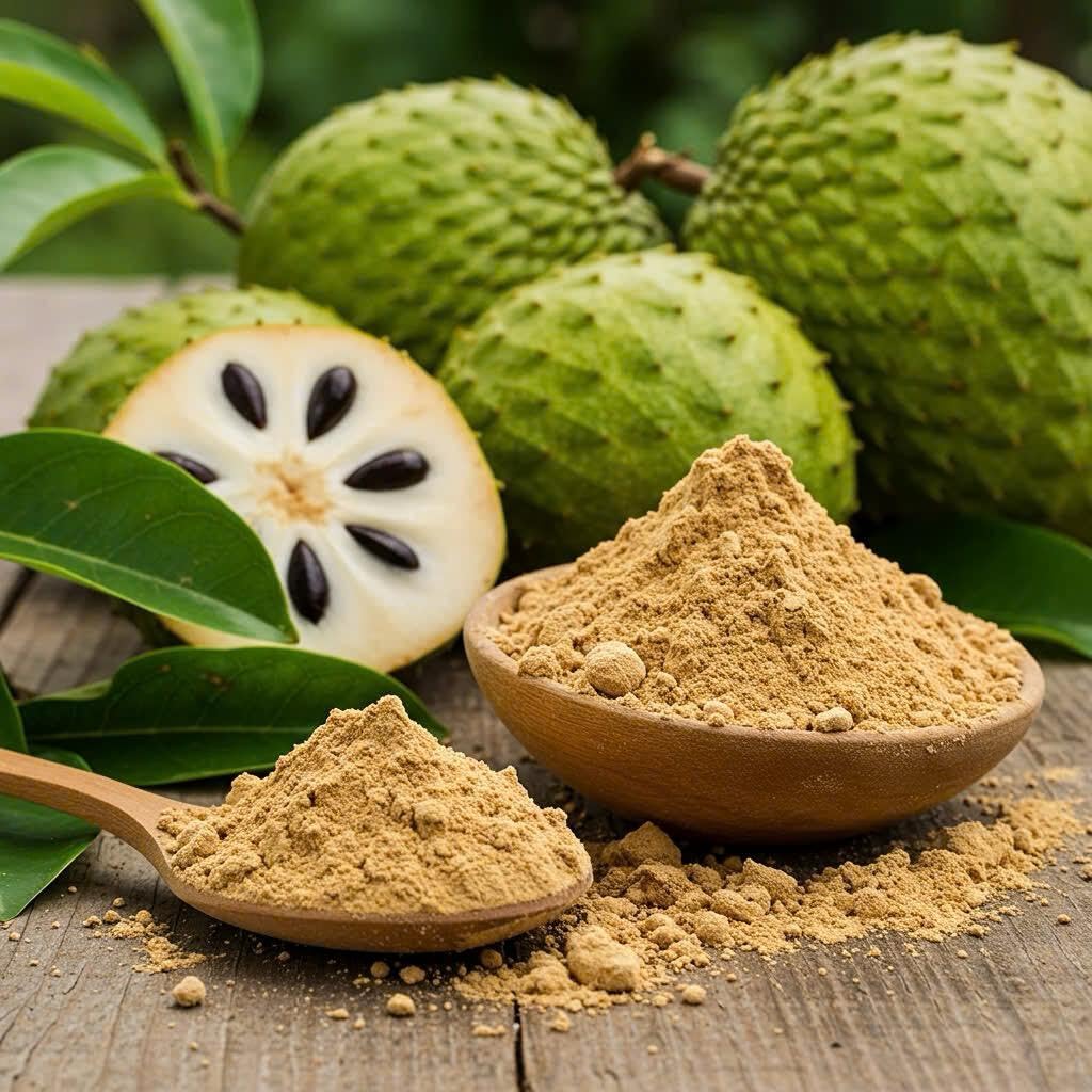 Nutrigins Soursop Fruit Powder 113g | Pure Graviola Fruit Powder | Dried Guanabana (Annona Muricata) for Tea, Smoothies and Recipes | Non-GM, No Added Sugar, Gluten-free, Vegan - görsel 1