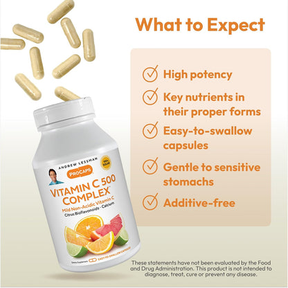 ANDREW LESSMAN Vitamin C 500 Complex with Citrus Bioflavonoids, 720 Capsules
