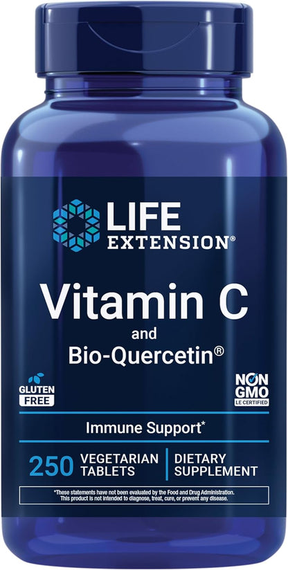 Life Extension Vitamin C and Bio-Quercetin – 250 Tablets