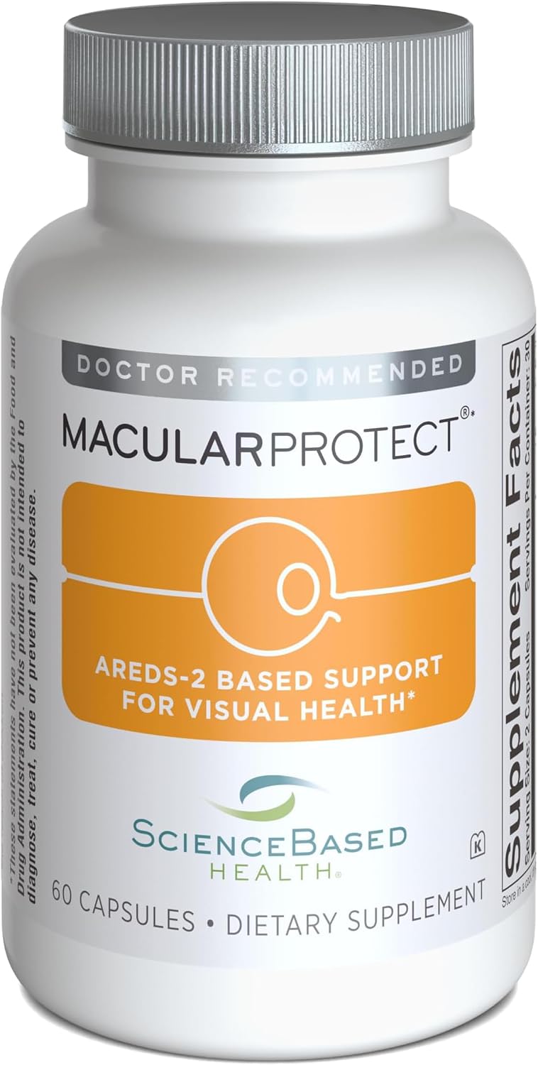 ScienceBased Health MacularProtect AREDS 2 Formula – Eye Health Supplement with Lutein, Zeaxanthin & B Vitamins – 60 Capsules - görsel 1