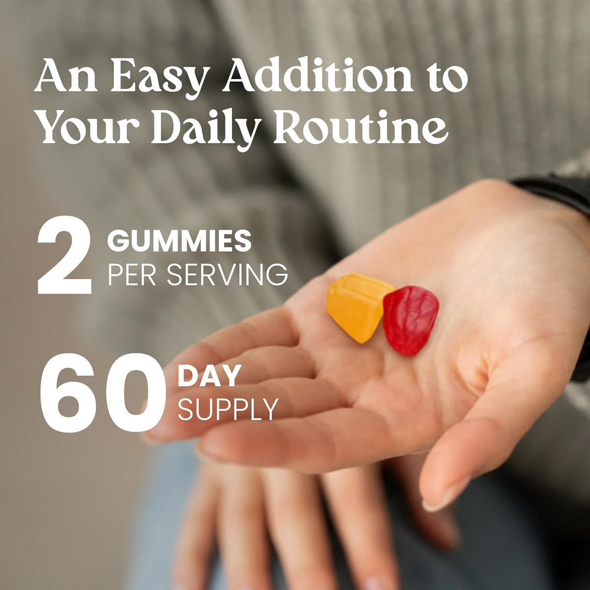 VITA GLOBE Adult Multivitamin Gummies – 9 Daily Vitamins with C, D, E, B6, B12, Folate & Biotin – Orange, Peach & Strawberry Flavours – Immune Support Supplement – 120 Gummies (2-Pack) - görsel 4