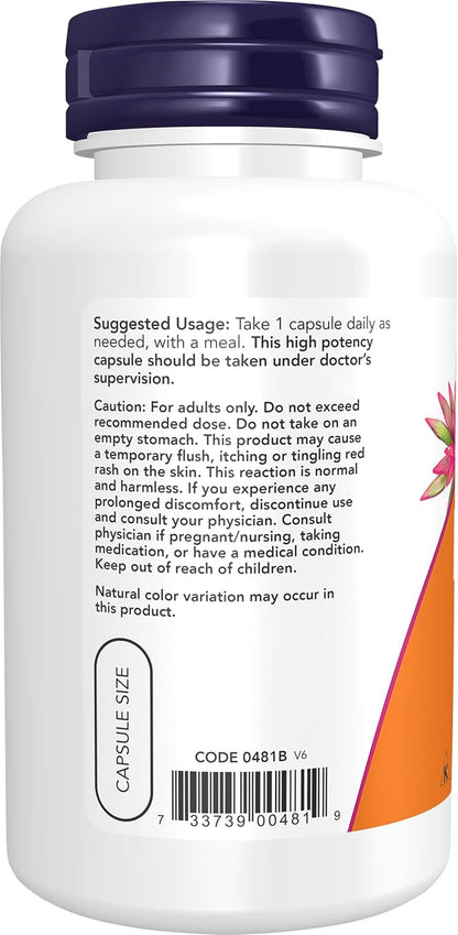 NOW Foods Niacin (Vitamin B-3) 500 mg, 100 Capsules
