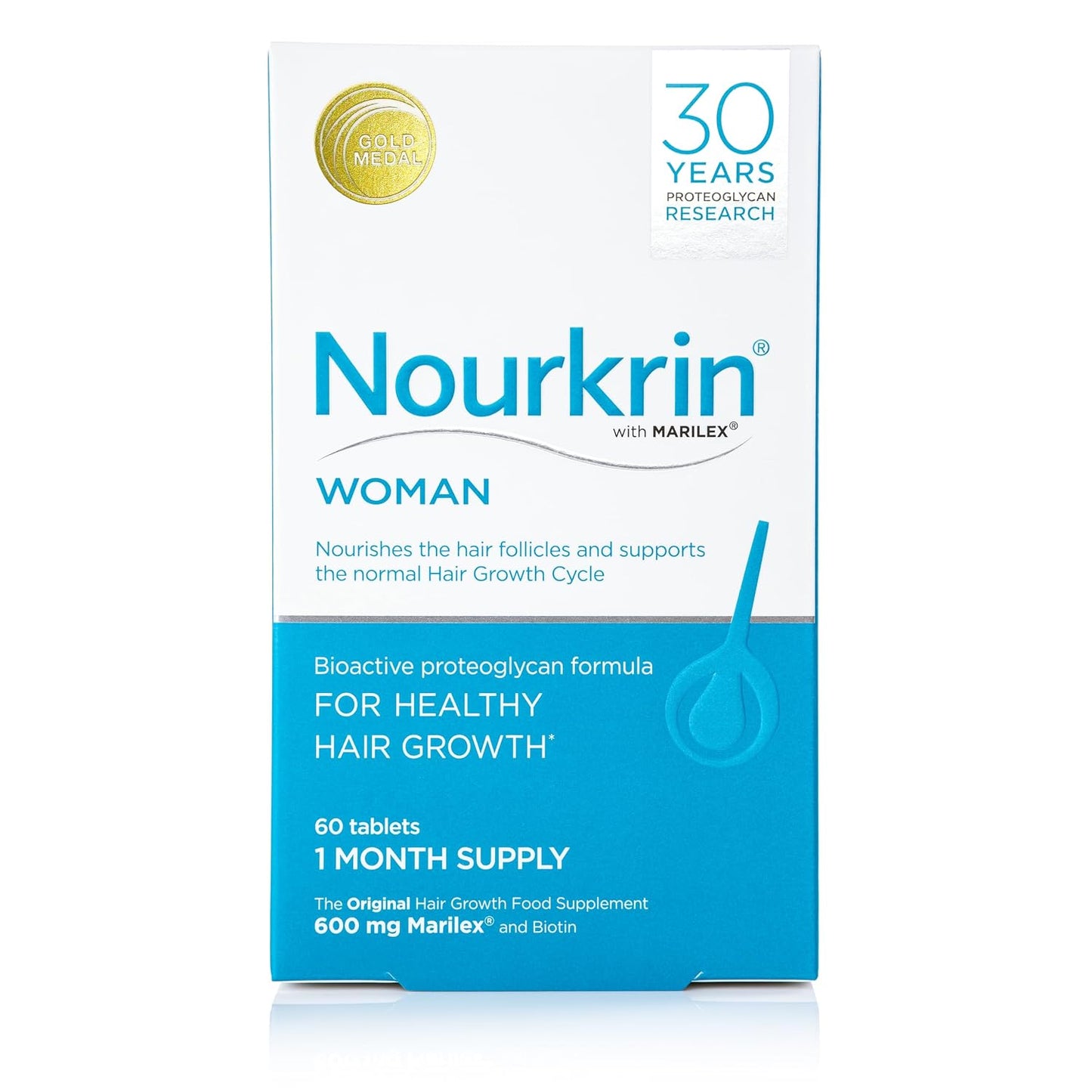 Nourkrin Woman for Healthy Hair Growth - 60 Tablets (One Month's Supply) - görsel 1