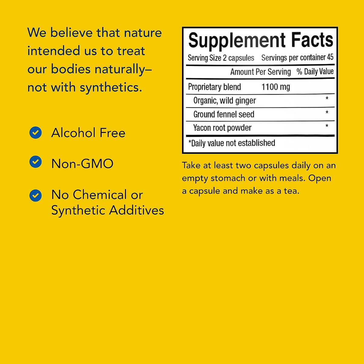 NORTH AMERICAN HERB & SPICE GingaMax - 90 Capsules - Ceylon Ginger - Digestive Support - Non-GMO - 45 Servings - görsel 3
