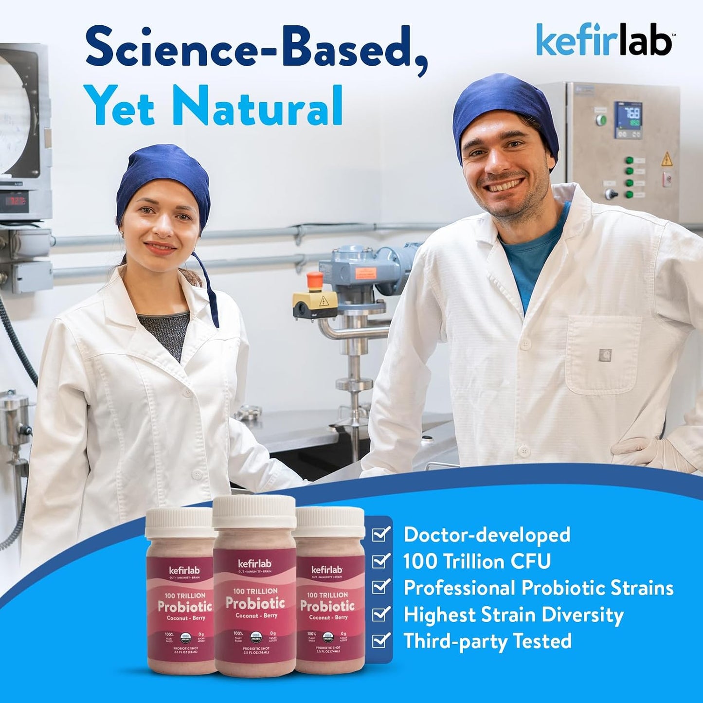 KefirLab Probiotics 100 Trillion CFU - 36 Strains - Vegan & Organic - Berry Flavour (16-Pack) - görsel 6