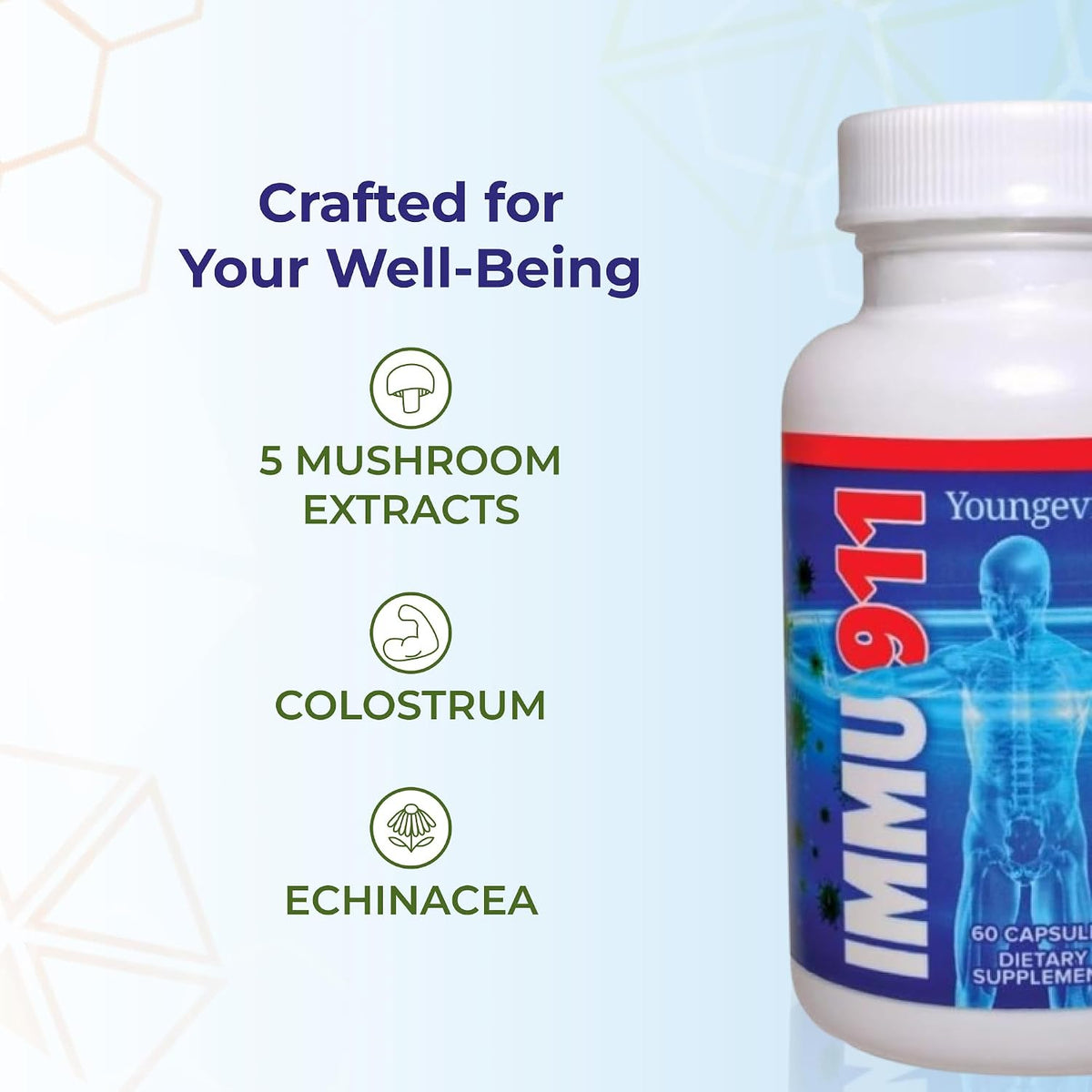 Youngevity Immu-911 Advanced Immune Support - 60 Capsules - görsel 5