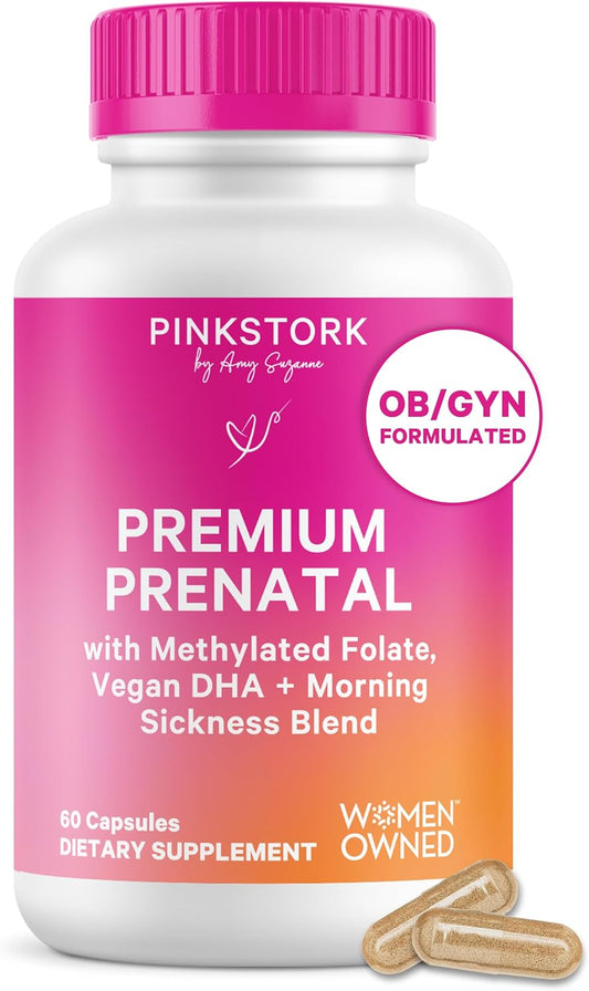Pink Stork Premium Prenatal Vitamins for Women, 60 Capsules