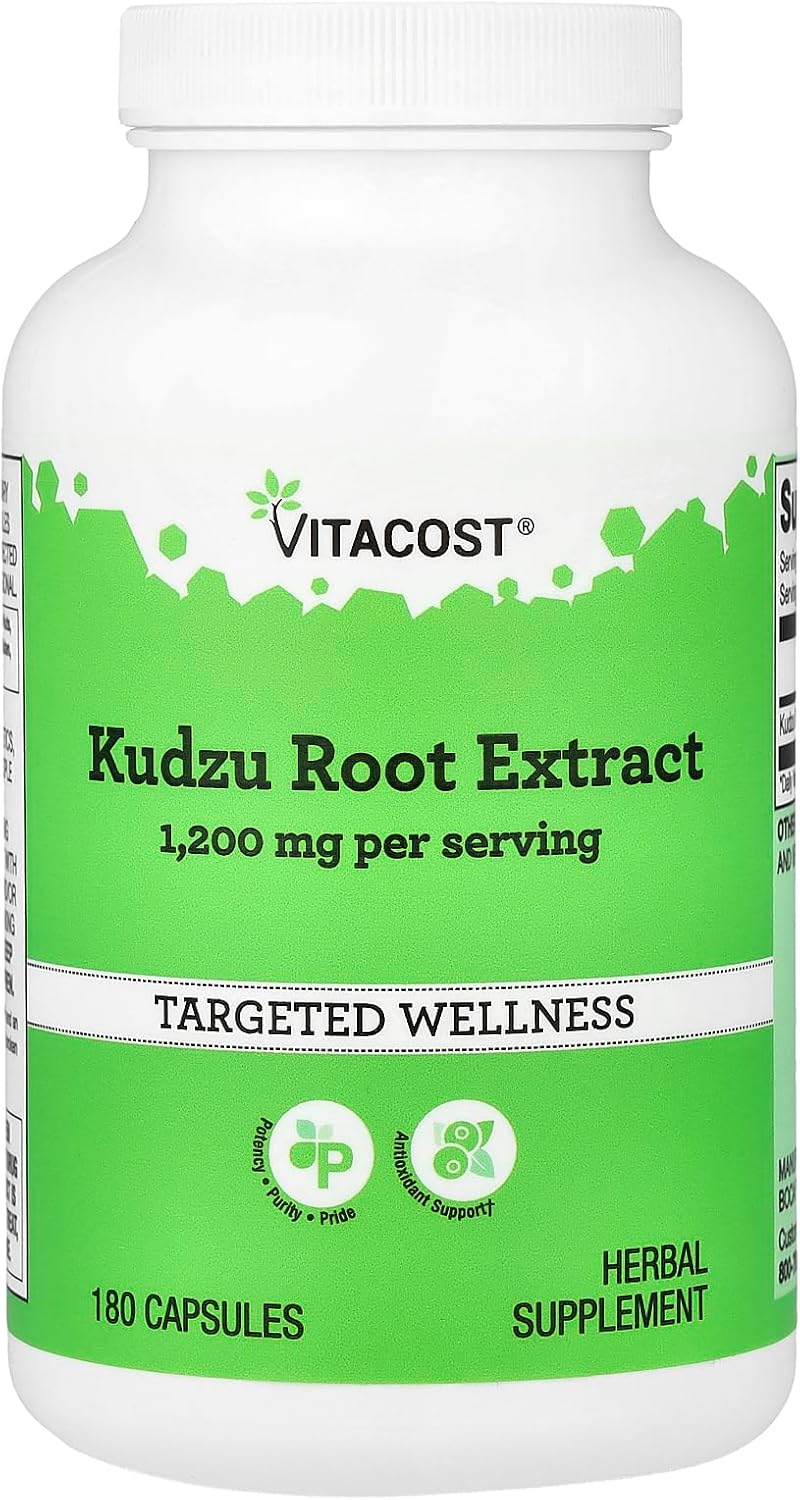 Vitacost Kudzu Root Extract, 180 Capsules (600 mg per Capsule) - görsel 1