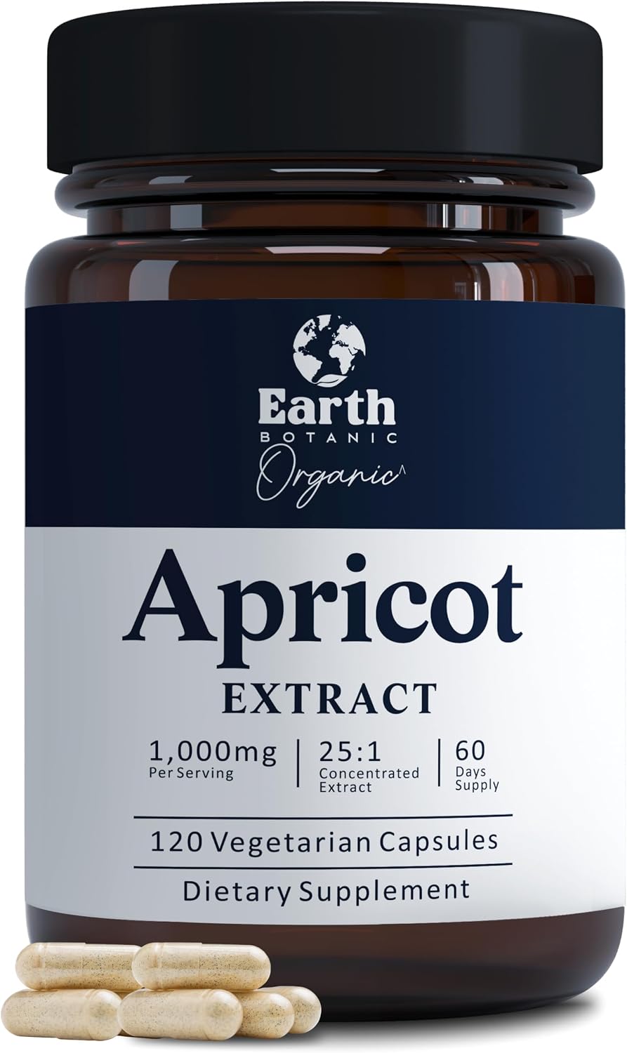 Apricot Extract, 1000 mg - 120 Veggie Capsules (Vegan, Non-GMO) Herbal Supplement - görsel 1
