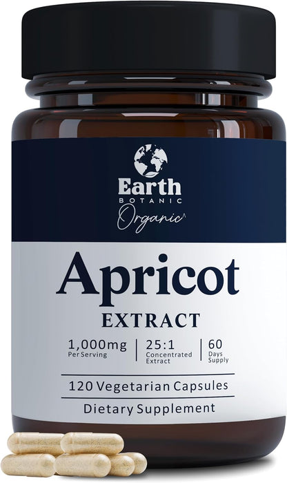 Apricot Extract, 1000 mg - 120 Veggie Capsules (Vegan, Non-GMO) Herbal Supplement