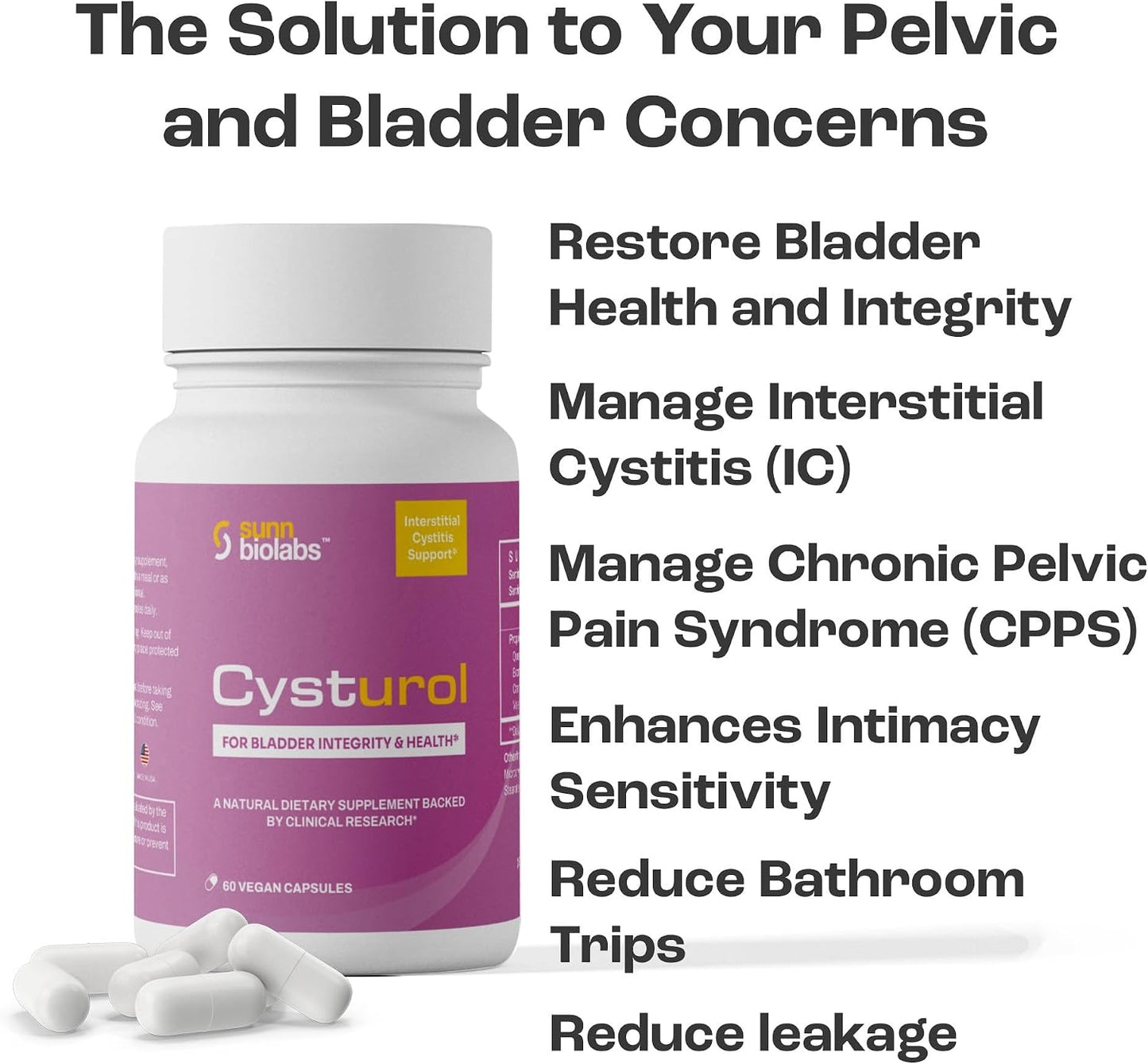CYSTUROL® Bladder Support Supplement – Clinically Studied Formula for Bladder Health - görsel 2