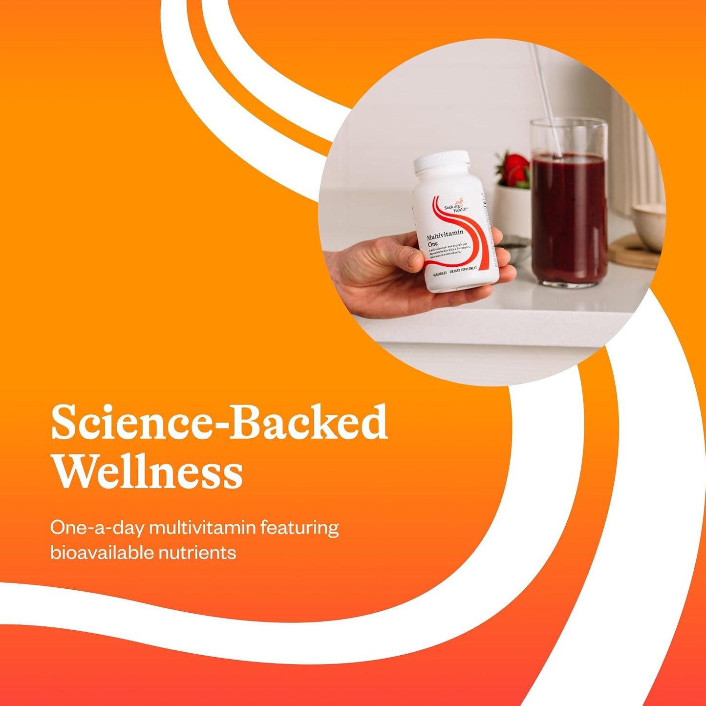 Seeking Health Multivitamin One - Food Supplement with Zinc, Vitamin B12 & Vitamin A - Magnesium-Free Formulation - 45 Capsules - görsel 4