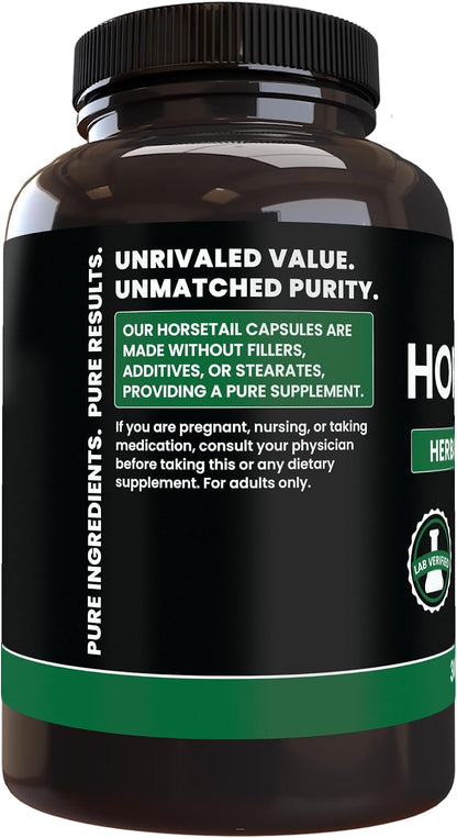PURE ORIGINAL INGREDIENTS Horsetail (365 Capsules) No Magnesium or Rice Fillers, Always Pure, Lab Verified