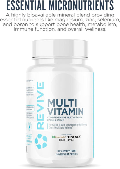 Revive MD Multivitamin Food Supplement for Men & Women (150 Capsules, 30-Day Supply)