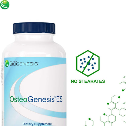 Nutra BioGenesis Osteogenesis - Bone Health Supplement with Vitamin D3, K2, Calcium, Magnesium, Zinc, Boron & Silica - 240 Vegetable Capsules