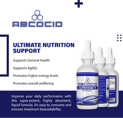 ABCOCID Huperzine-A Liquid Supplement, 360 mcg per Serving, 4 fl oz (240 Servings)