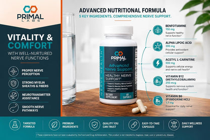 Primal Labs Nerve Support Capsules, 60 Capsules