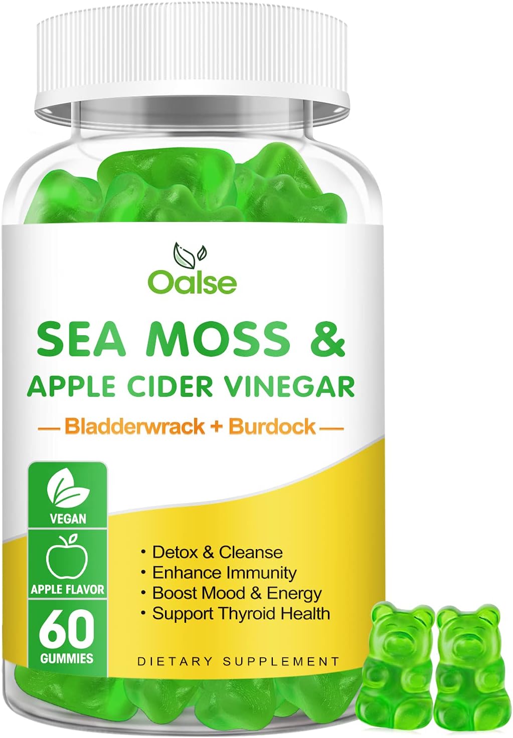 OALSE Sea Moss Gummies - 8-in-1 Advanced Formula for Immune Support & Energy (1-Pack) - görsel 9