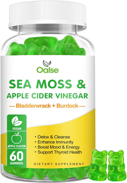 OALSE Sea Moss Gummies - 8-in-1 Advanced Formula for Immune Support & Energy (1-Pack)