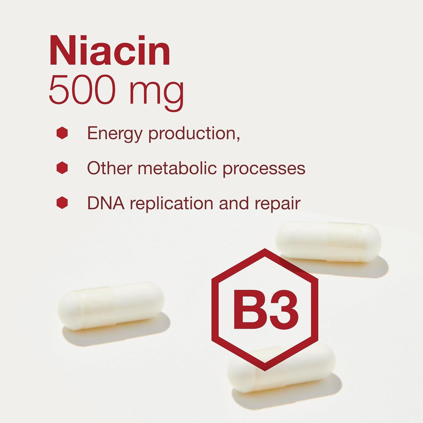 PROTOCOL FOR LIFE BALANCE Niacin 500mg – No Flush (Inositol Hexanicotinate) – 90 Veg Capsules - görsel 4
