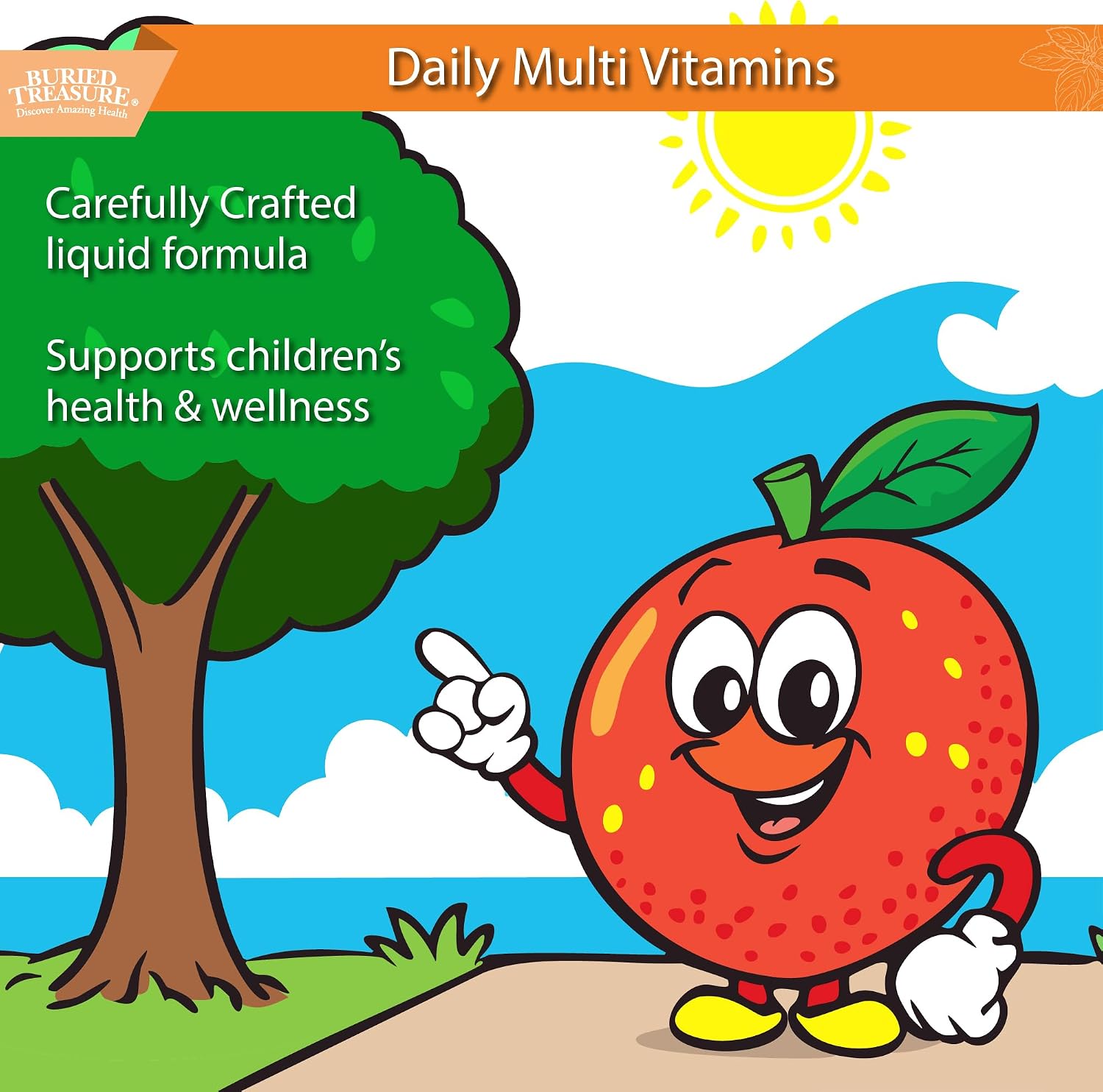 Buried Treasure Children's Daily Multi Liquid Multivitamin & Minerals - görsel 3