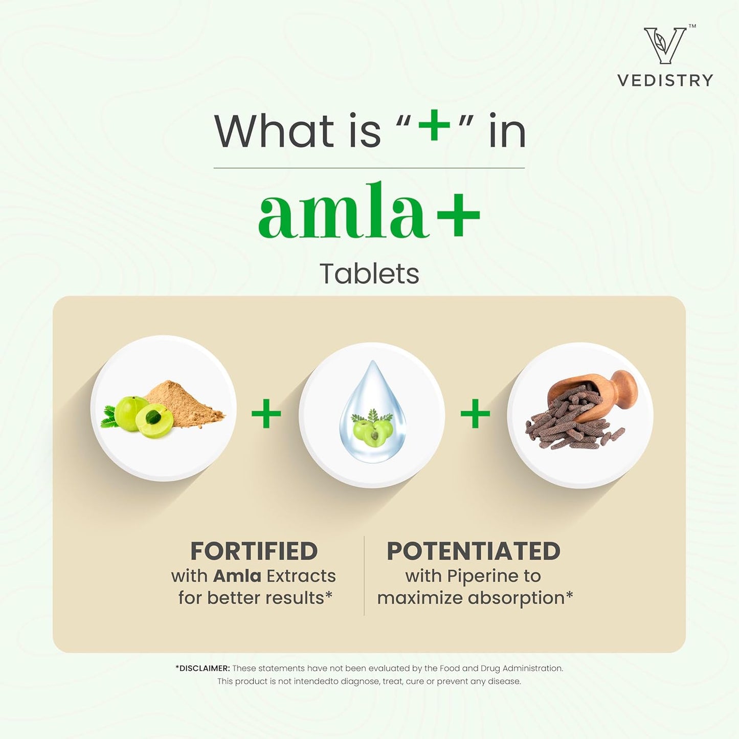 Vedistry Amla Supplement 1100mg - Indian Gooseberry with Long Pepper for Immunity & Energy - 60 Tablets - görsel 4