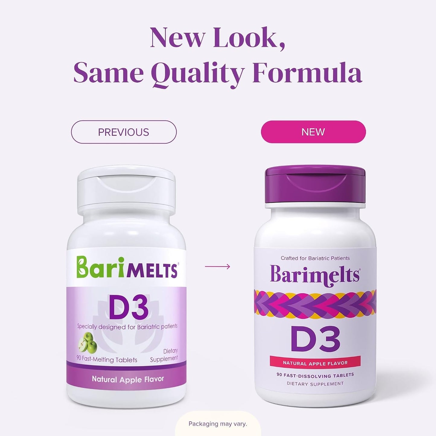 BariMelts Vitamin D3 5000 IU, 90 Fast-Dissolving Tablets (3-Month Supply), Bariatric Vitamins for Women, Natural Apple Flavour - görsel 6