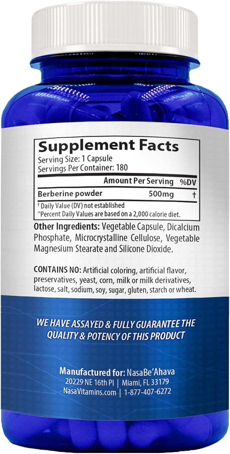 Easy Absorption Berberine Supplement 500mg – 180-Day Supply - görsel 3