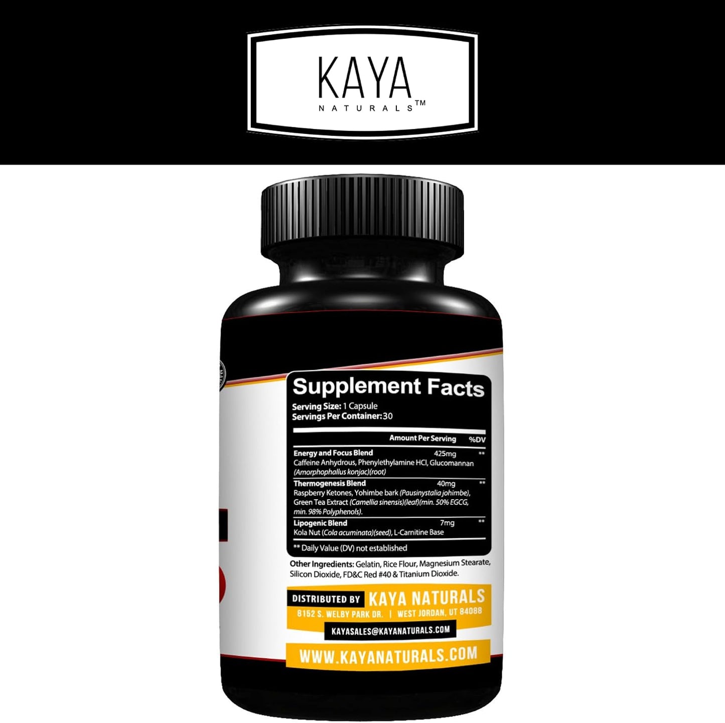 Kaya Naturals Oxy Burn – Thermogenic Herbal Formula for Active Living – Non-GMO & Gluten-free – 30 Capsules - görsel 2