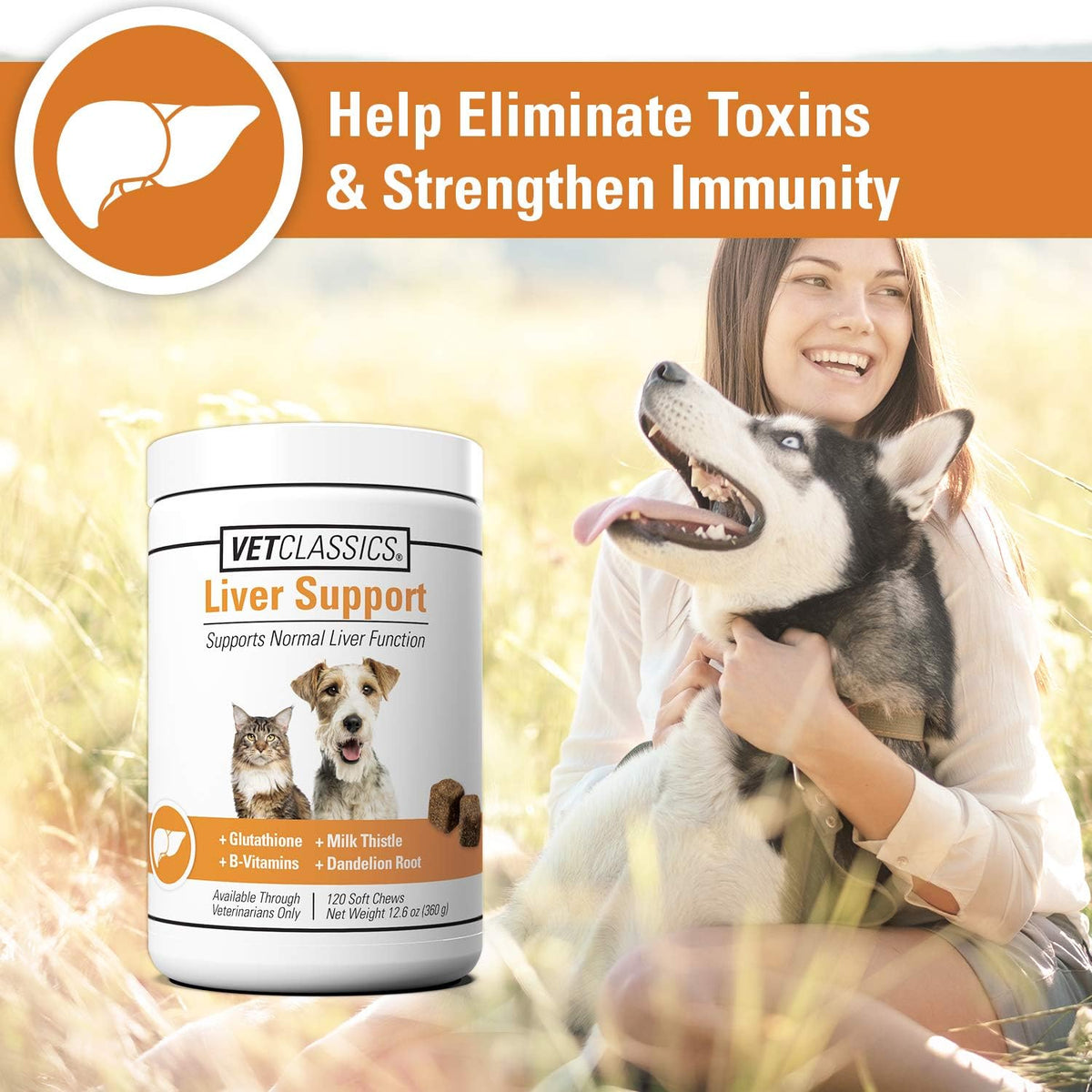 Vet Classics Liver Support Pet Health Supplement for Dogs and Cats – 120 Soft Chews - görsel 3