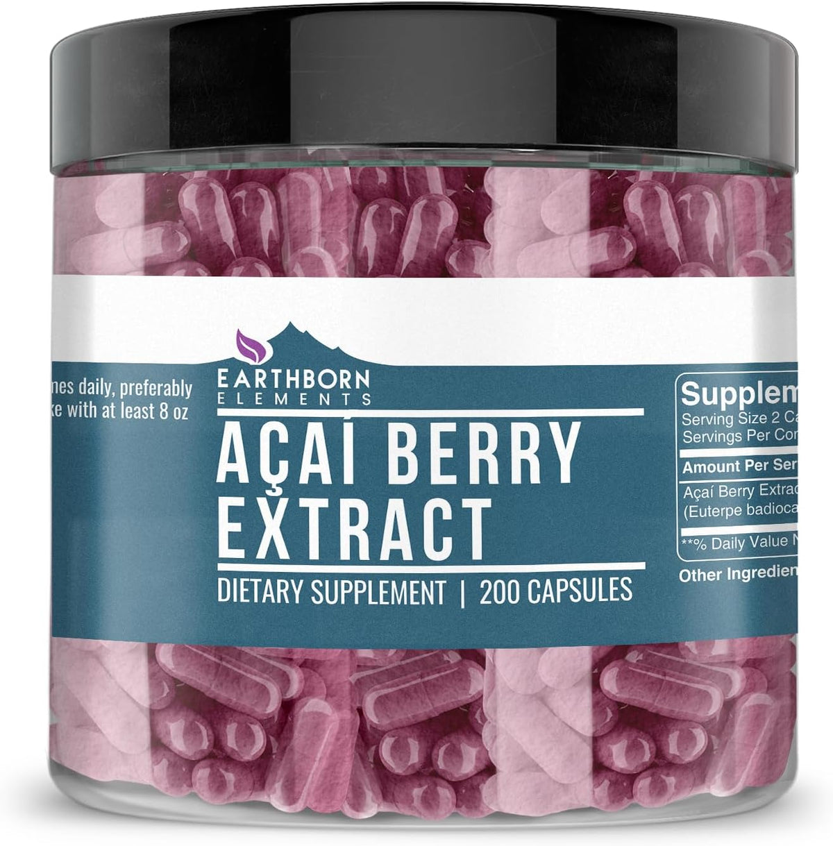 Earthborn Elements Acai Berry Extract, 200 Capsules - görsel 1