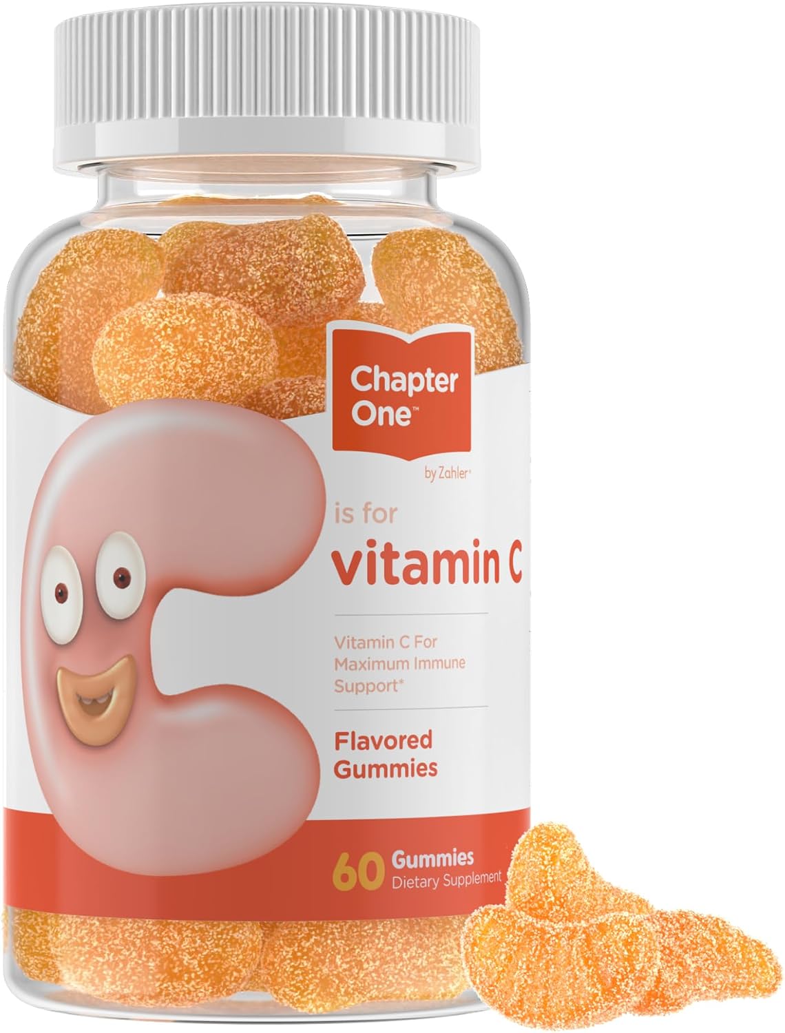 Zahler - Chapter One Vitamin C Gummies for Adults & Kids 125 mg, Certified Kosher (60 Flavoured Gummies) - görsel 1