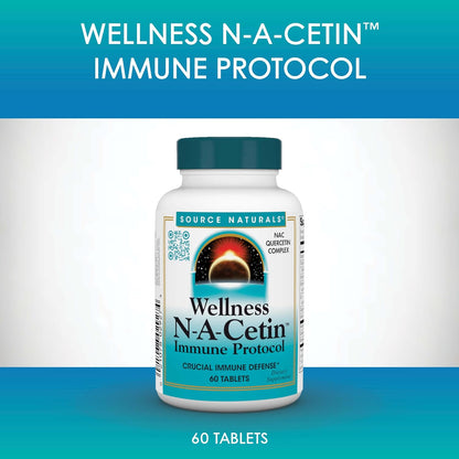Source Naturals Wellness N-A-Cetin Immune Protocol, Crucial Immune Defence* - 60 Tablets