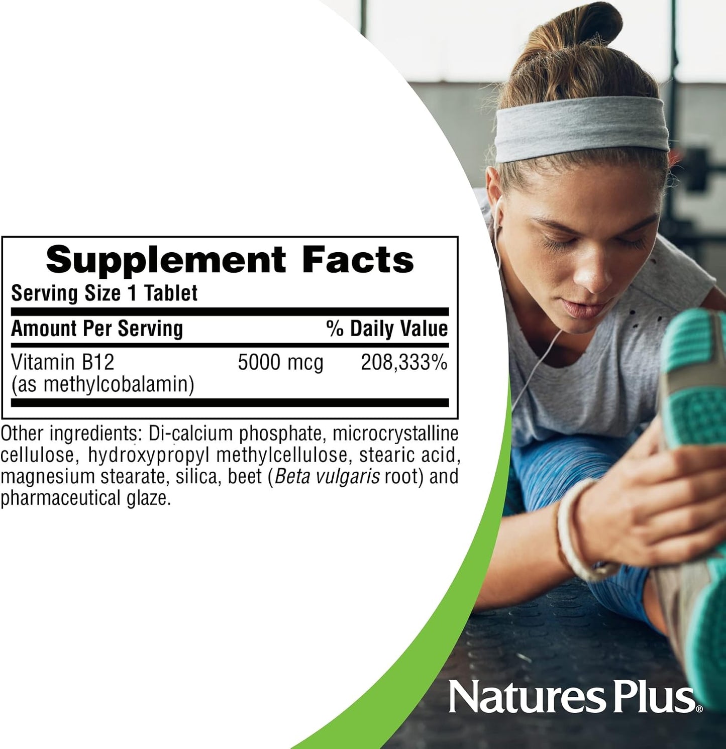 Nature's Plus Shot-O-B12 5000 mcg - 60 Sustained Release Tablets - görsel 5