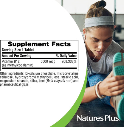 Nature's Plus Shot-O-B12 5000 mcg - 60 Sustained Release Tablets