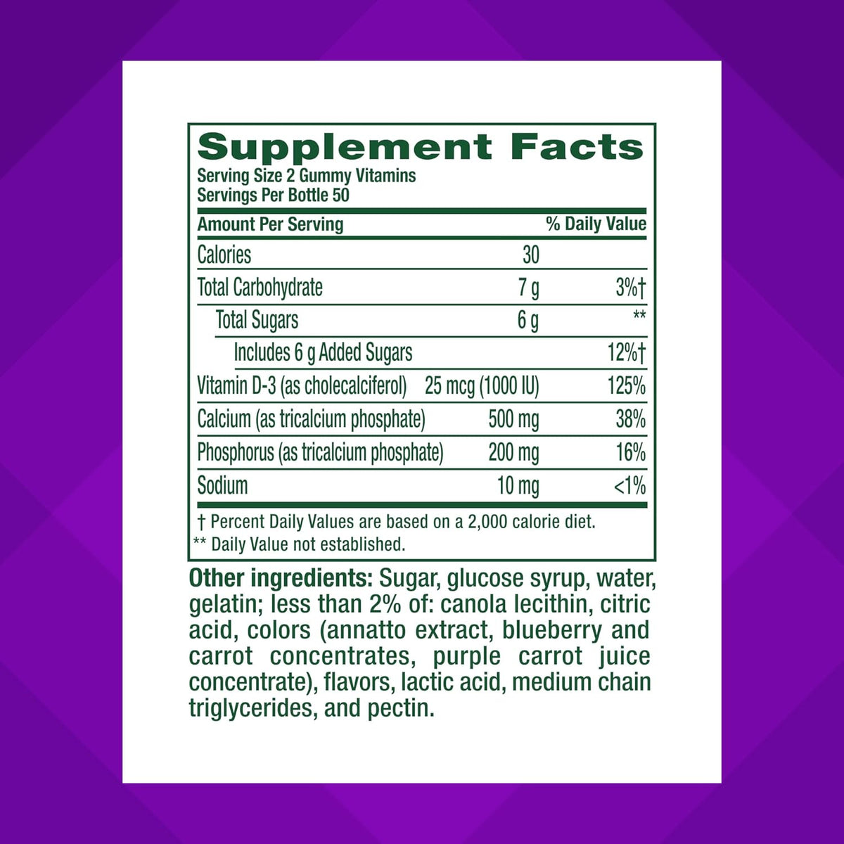 vitafusion Chewable Calcium Gummy Vitamins for Bone and Teeth Support, Fruit and Cream Flavour, 100 Count - görsel 4