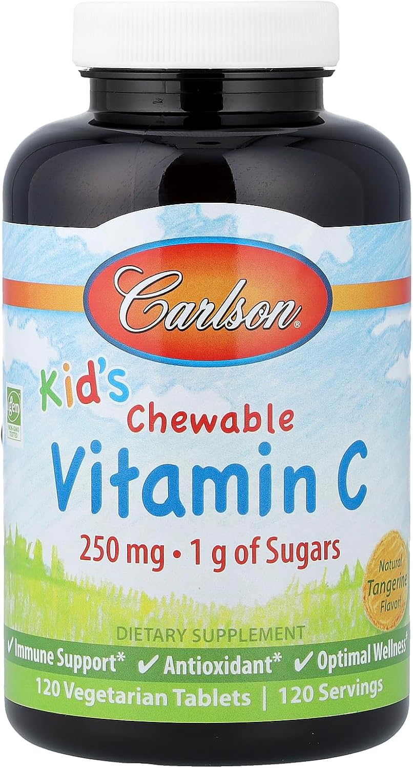 Carlson For Kids Chewable Vitamin C, 250mg, 120 Tablets - görsel 1