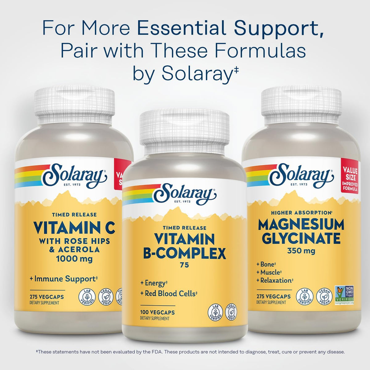 Solaray Vitamin B-Complex 75mg Timed-Release 100 Capsules - görsel 7
