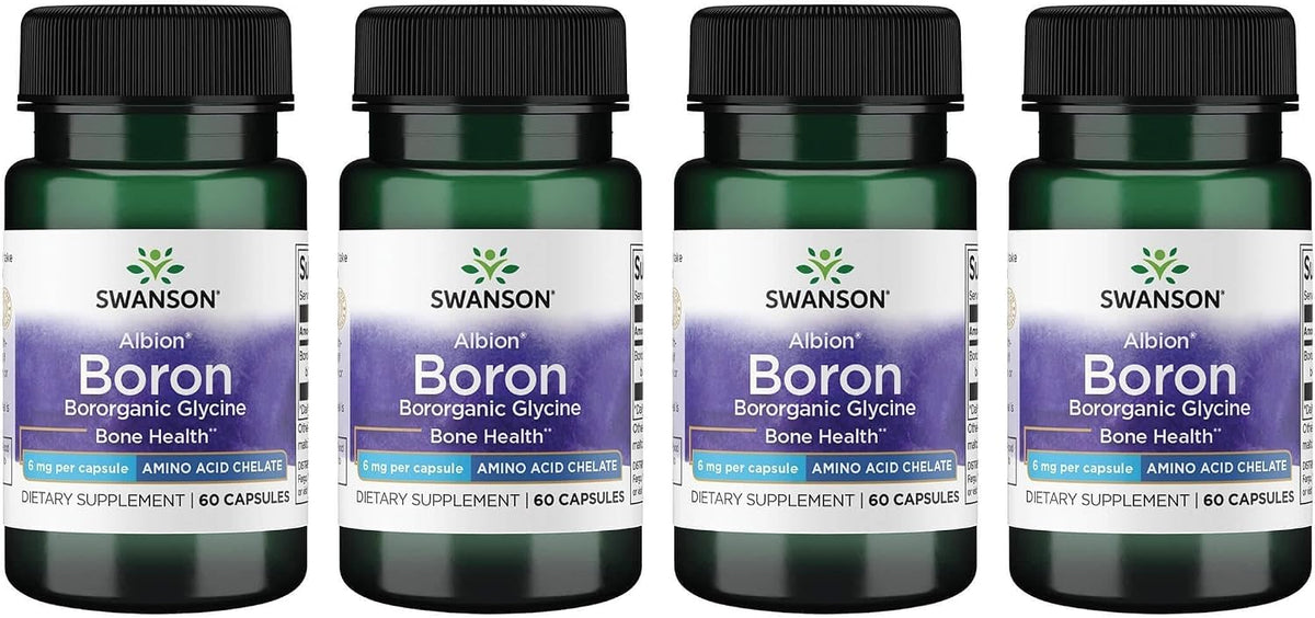 Swanson Boron from Albion - Boroganic Glycine Supplement, 60 Capsules, 6mg Each - görsel 8