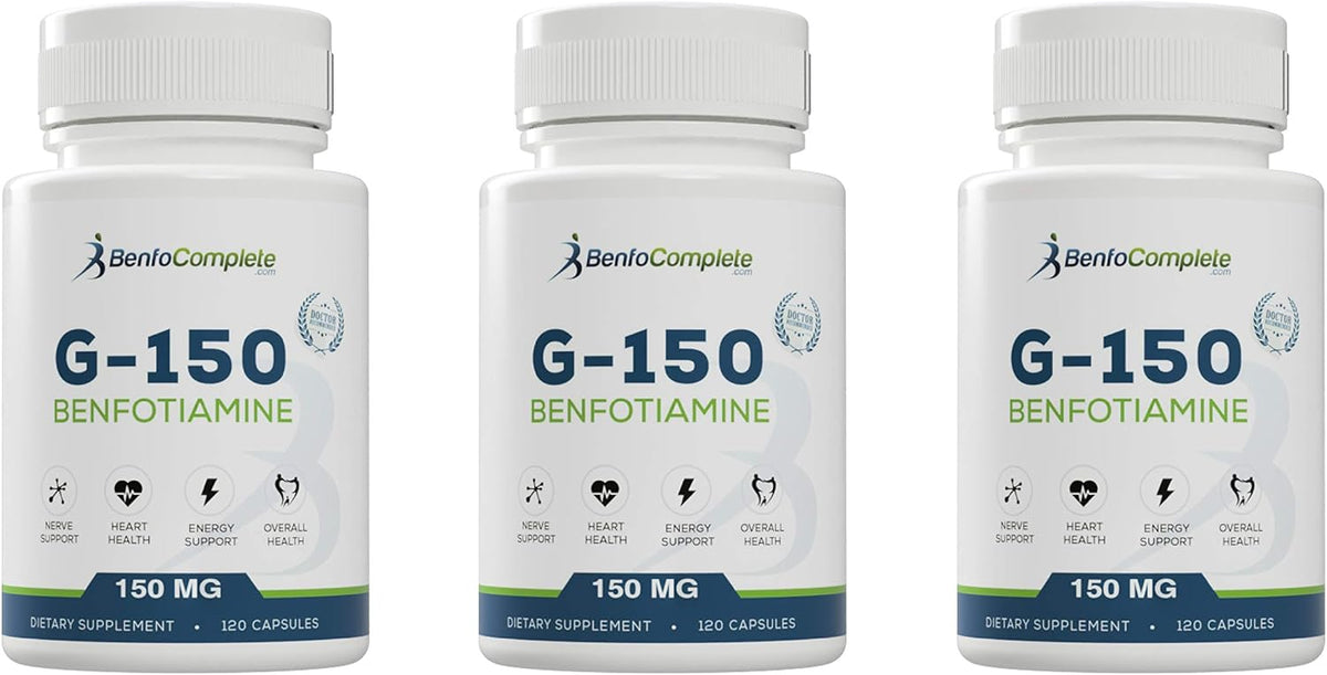 BenfoComplete Benfotiamine 150mg - 120 Gelatine Capsules (Pack of Three) - görsel 1