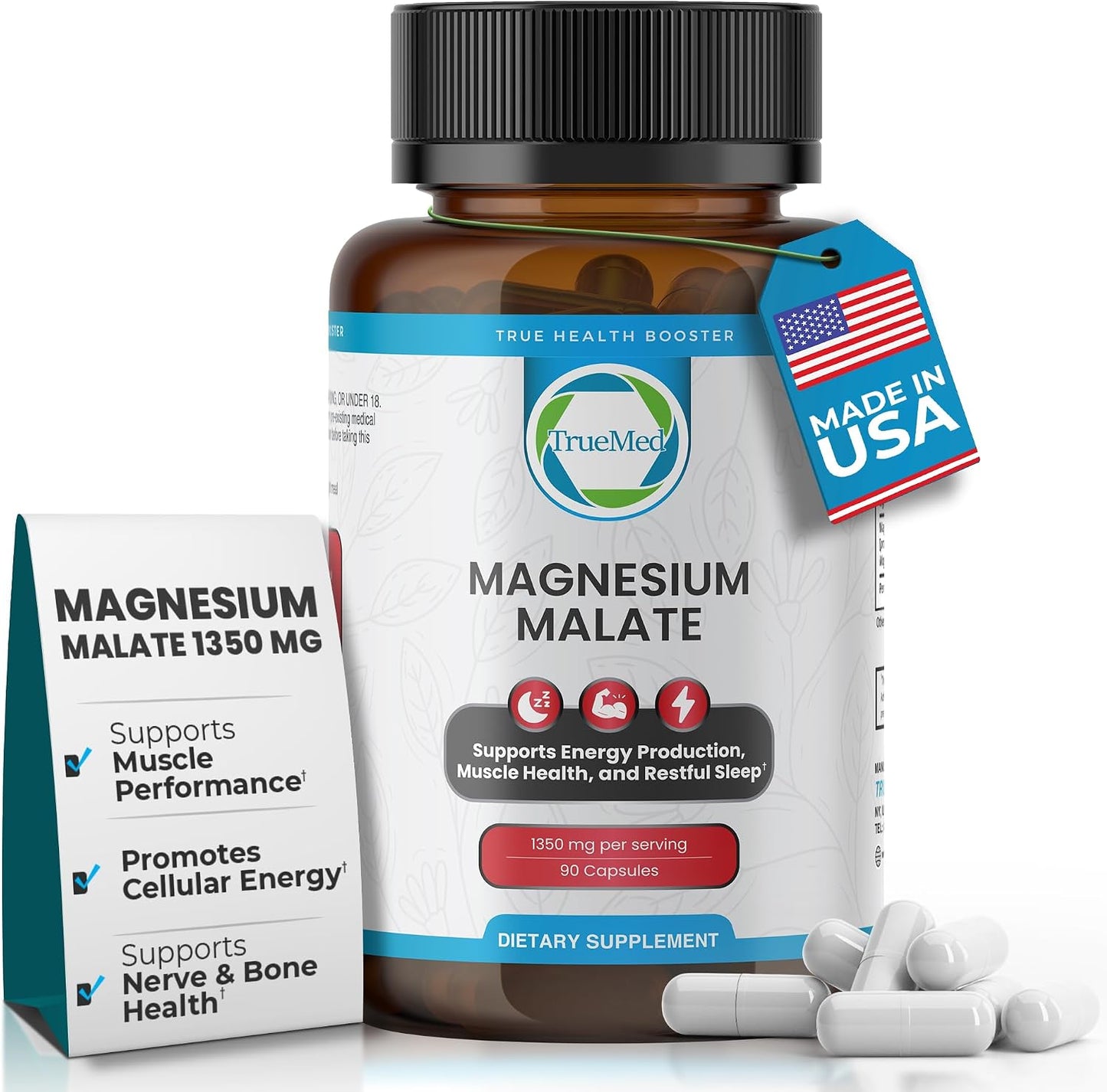 Magnesium Malate Capsules 1350mg – 90 Capsules - görsel 1